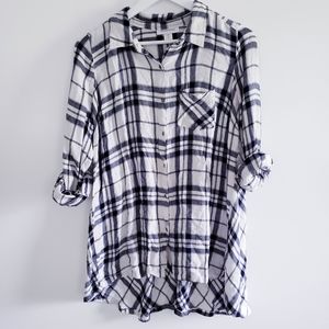 🌻Motherhood maternity long sleeve plaid dress M